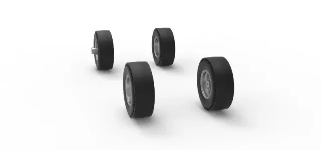 Wheel Set of Vintage AWD dragster Scale 1:25 — Image 8 of 12