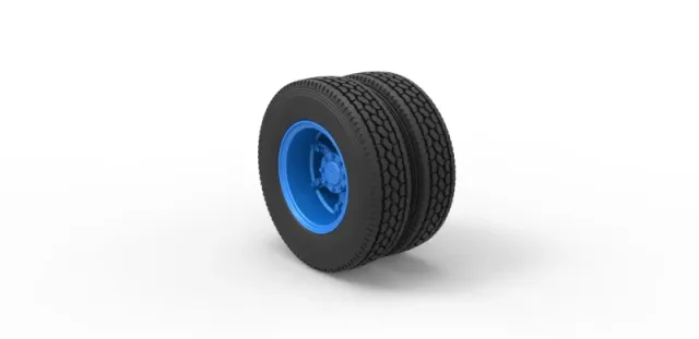 Rear 6 spoke wheel of old school truck 1:25 — Фото 7 из 11