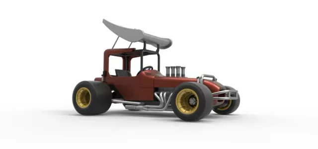 Vintage Winged Supermodified stock car Scale 1:25 — Фото 25 из 31