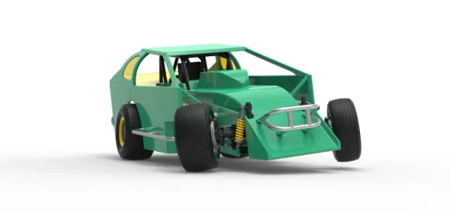 Northeast Dirt Modified stock car while turning V2 Scale 1:25 — Фото 27 из 30
