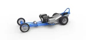 Front engine dragster with double supercharged V8 1:25