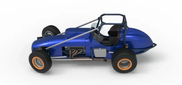 Dirt Silver Crown Champ car while turning Scale 1:25 — Фото 10 из 30