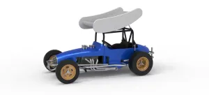 Vintage Winged Supermodified stock car for Dirt V2 Scale 1:25