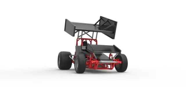 Vintage Winged Sprint car Scale 1:25 — Фото 25 из 31