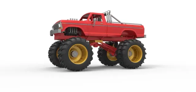 Vintage Monster Truck with double wheels Scale 1:25 — Фото 2 из 31