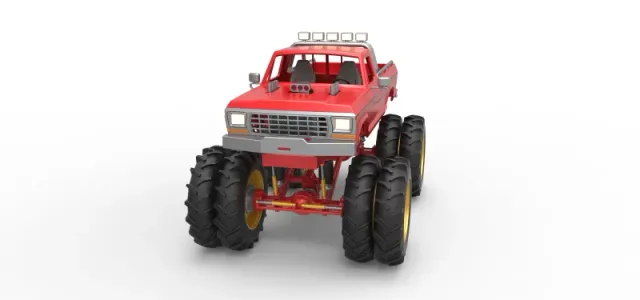 Vintage Monster Truck with double wheels Scale 1:25 — Фото 5 из 31