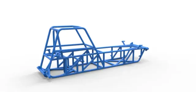 Frame of Vintage Dirt Modified stock car Version 2 Scale 1:25 — Image 12 of 17