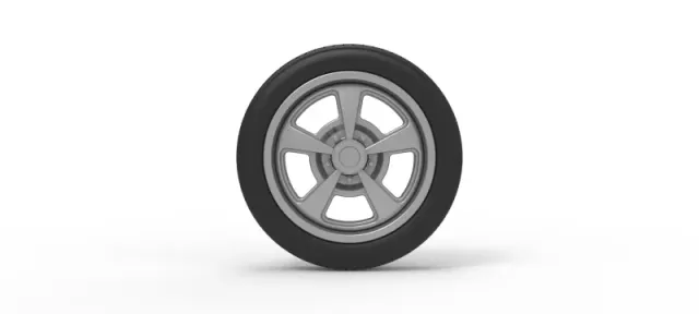Diecast front wheel of old school dragster Version 2 Scale 1:25 — Image 5 of 11