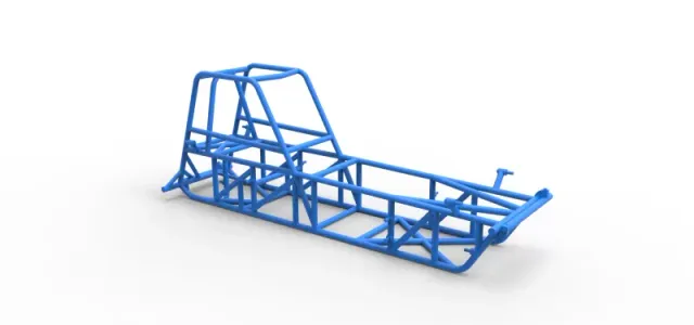 Frame of Vintage Dirt Modified stock car Version 2 Scale 1:25 — Image 15 of 17