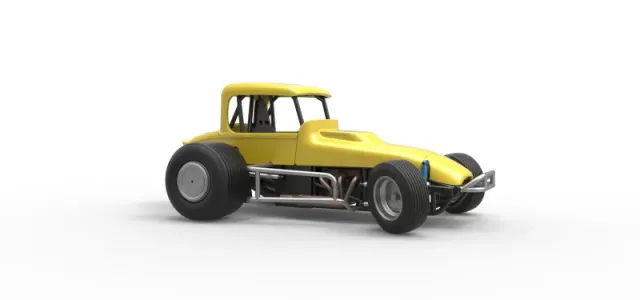 Vintage Sprint car while turning Version 2 Scale 1:25 — Фото 23 из 29