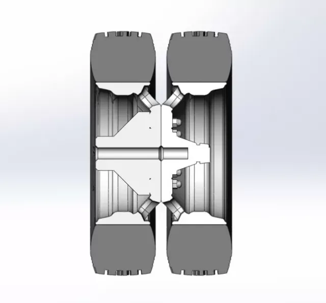 2 Hole double wheel of trailer Scale 1:25 — Фото 10 из 11