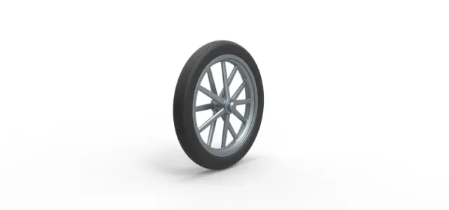 Front wheel of old school dragster Version 4 Scale 1:25 — Фото 2 из 11