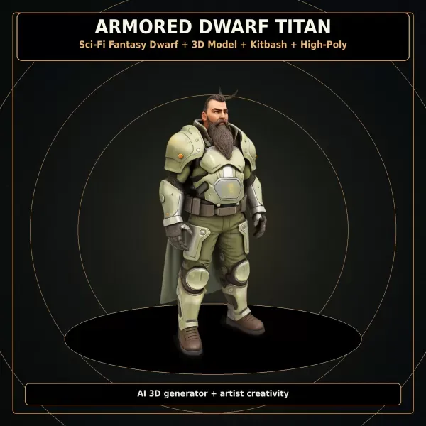 Dwarf Heroes Fantasy Warrior Kitbash Pack – High-Poly 10 Char — Фото 6 из 22