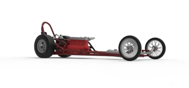 Vintage Front engine dragster Base Version 6 Scale 1:25 — Image 25 of 30