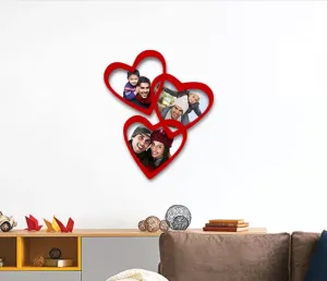 Family hearts photo frame