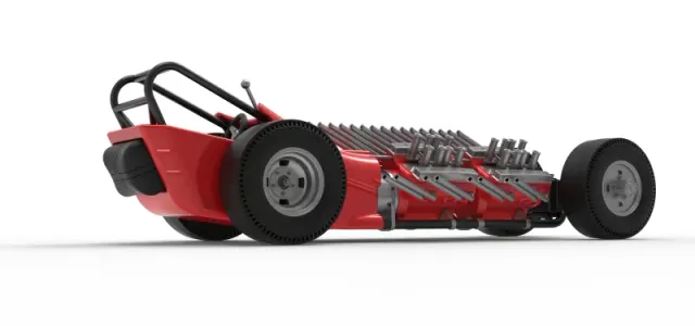 Vintage AWD Dragster Version 2 Scale 1:25 — Фото 21 из 30