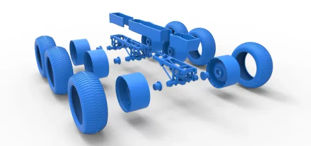 Diecast Chassis of 6x6 Monster Truck Version 3 Scale 1:25 — Фото 24 из 25