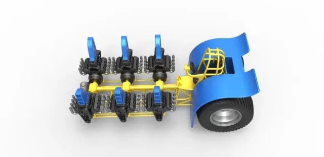 Diecast Pulling tractor with 6 engines V8 Scale 1:25 — Фото 7 из 31