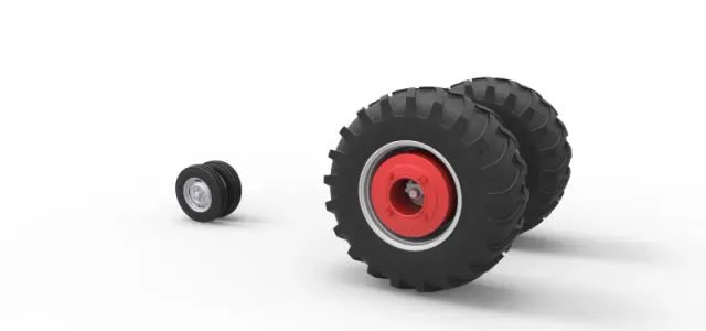 Wheel Set of Vintage Pulling tractor Scale 1:25 — Фото 6 из 12
