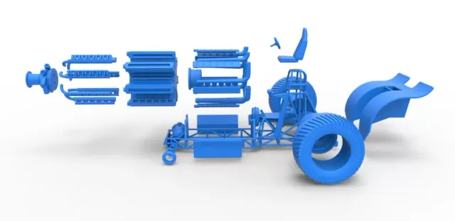 Diecast Pulling tractor with 42 cylinder Radial engine 1:25 — Image 27 of 31