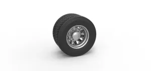 Diecast Rear custom wheel of semi truck Version 9 Scale 1:25