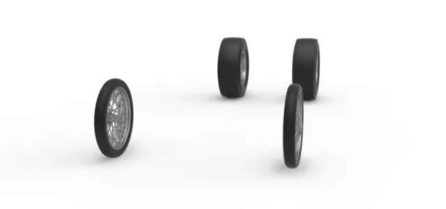 Wheel Set of Vintage Front engine dragster V8 Scale 1:25 — Фото 3 из 15