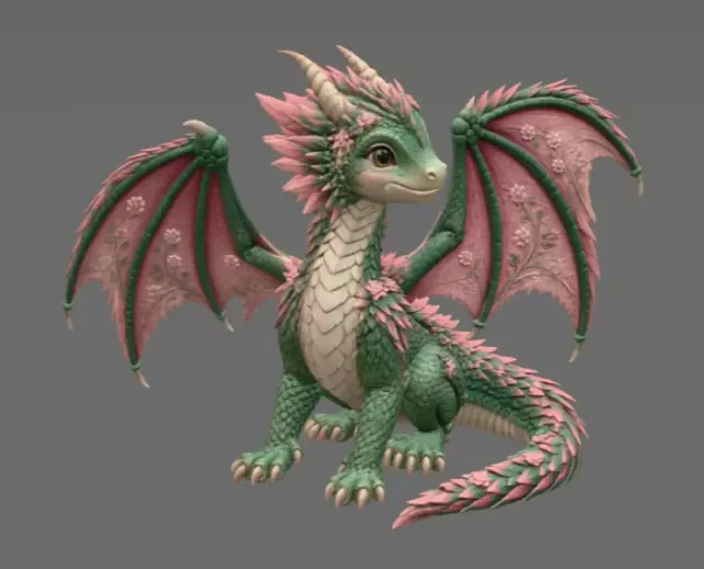 Blossom Meadow Dragon STL File for 3D Print — Фото 7 из 12