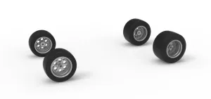 Wheel Set of Experimental Pavement Silver Crown Car Scale 1:25