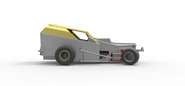 Vintage Dirt Modified stock car V7 while turning Scale 1:25 — Фото 22 из 31