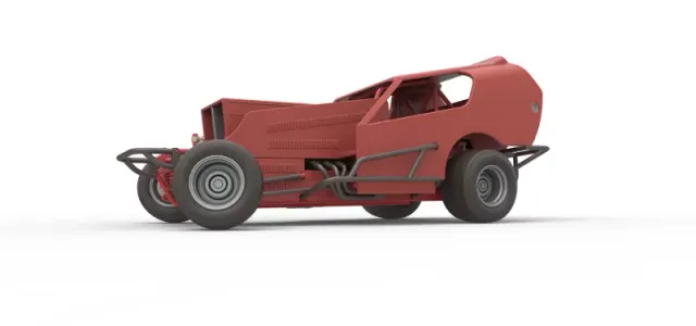 Vintage Dirt Modified stock car Version 4 while turning 1:25 — Фото 2 из 31