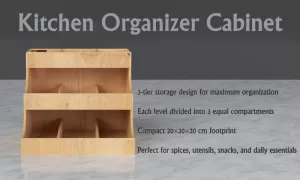 Kitchen Organizer Cabinet - For Cutlery, Spices, Snacks, Ziplock