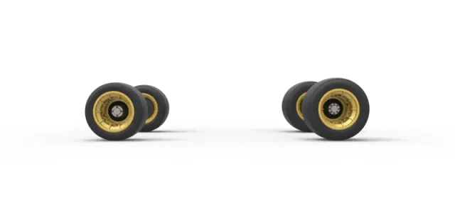 Wheel set of Vintage Asphalt Supermodified stock car 1:25 — Фото 4 из 14