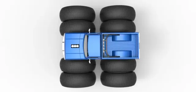 Diecast vintage Monster Truck with double wheels Scale 1:25 — Image 11 of 28