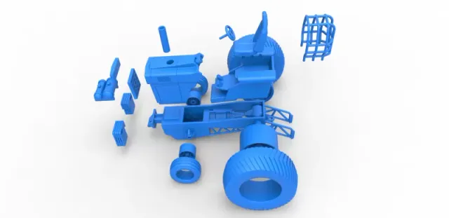 Fun short Pro Stock Pulling Tractor Version 1 Scale 1:25 — Фото 28 из 31