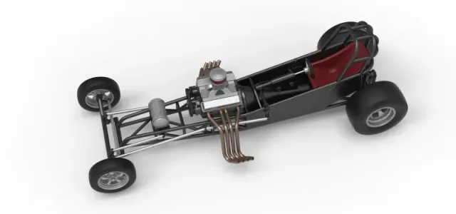 Vintage Front engine dragster Base Version 5 Scale 1:25 — Фото 4 из 19