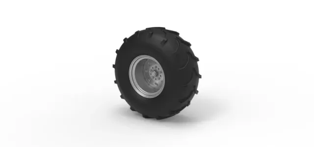 Front wheel from Mud dragster Version 4 Scale 1:25 — Фото 7 из 12