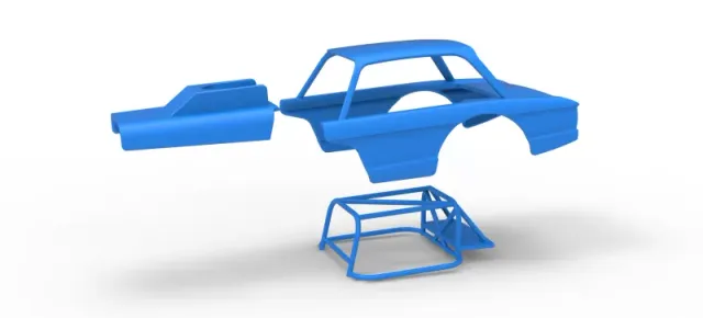 Shell of Vintage Dirt Modified stock car Version 10 Scale 1:25 — Фото 12 из 15