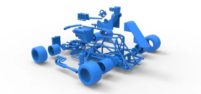 Supermodified front engine race car Base Version 3 Scale 1:25 — Image 30 of 31