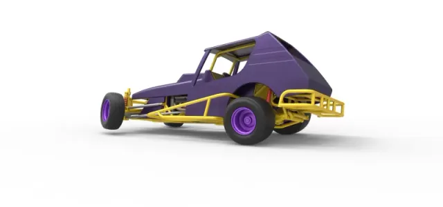 Vintage Northeast Dirt Modified stock car while turning 1:25 — Фото 13 из 31
