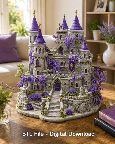 Lavender Bloom Castle STL File for 3D Print — Фото 4 из 15