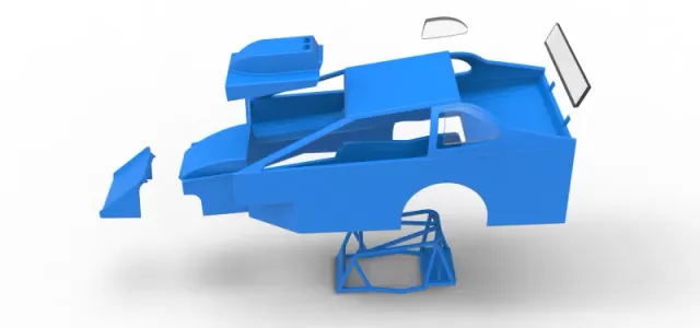 Shell of Northeast Dirt Modified stock car Version 2 Scale 1:25 — Фото 21 из 24
