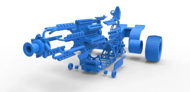 Diecast Pulling tractor with 42 cylinder Radial engine 1:25 — Image 26 of 31