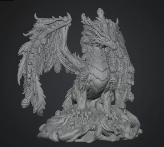 Ancient Forest Guardian Dragon STL File for 3D Print — Image 17 of 17