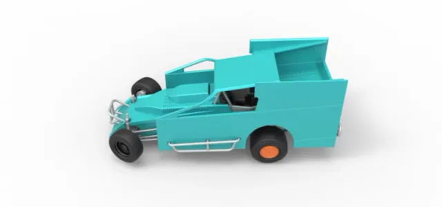 Northeast Outlaw Dirt Modified stock car while turning 1:25 — Фото 10 из 29