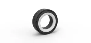 Whitewall rear tire of vintage dragster Version 11 Scale 1:25