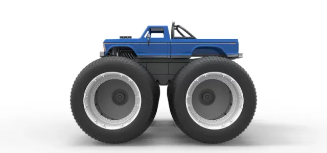 Diecast vintage Monster Truck with double wheels Scale 1:25 — Image 9 of 28