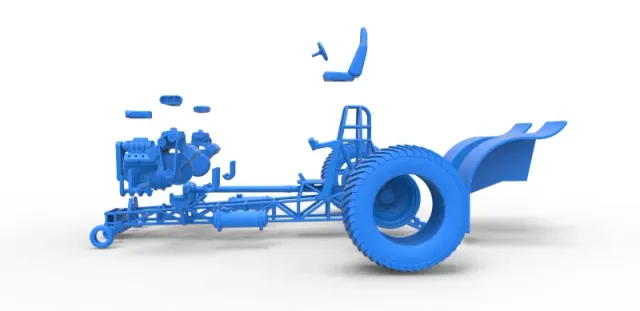 Diecast Pulling tractor with 3 engines V8 Version 5 Scale 1:25 — Фото 27 из 29