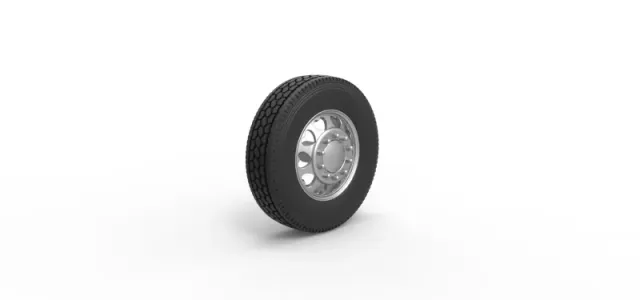 Front custom wheel of semi truck Version 25 Scale 1:25 — Фото 2 из 11