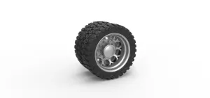 Diecast Rear semi wheel for pickup Version 6 Scale 1:25