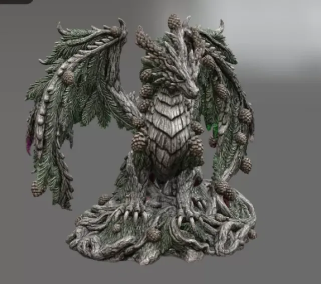 Ancient Forest Guardian Dragon STL File for 3D Print — Image 13 of 17